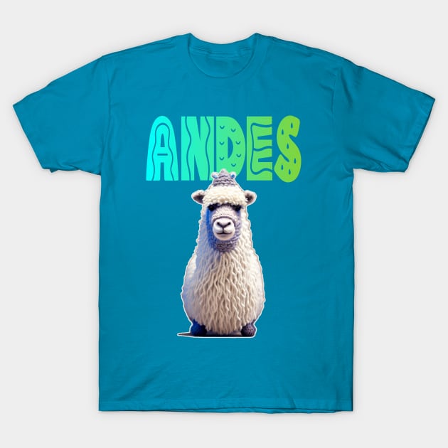 Andes Llama T-Shirt by BrightC